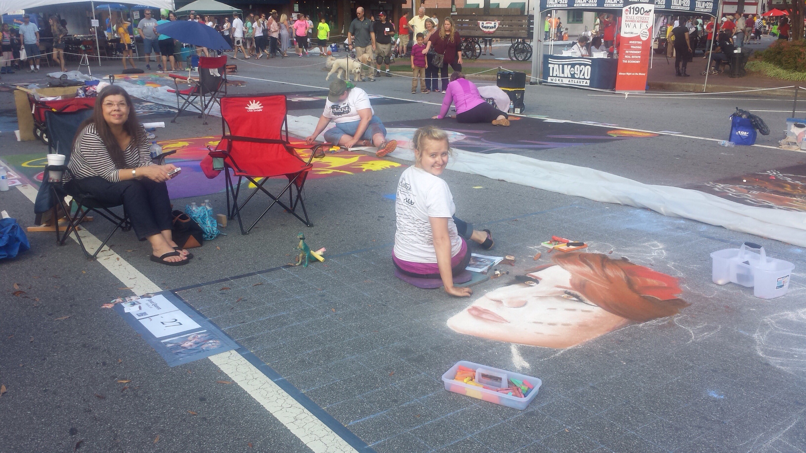 Zach Mom Chalk Art Zach's mom always comes out to watch